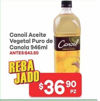HEB Canoil aceite vegetal puro de canola 946 ml oferta