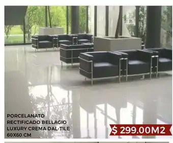 Recubre Porcelanato Rectificado Bellagio Luxury Crema Dal-Tile 60 x 60cm oferta