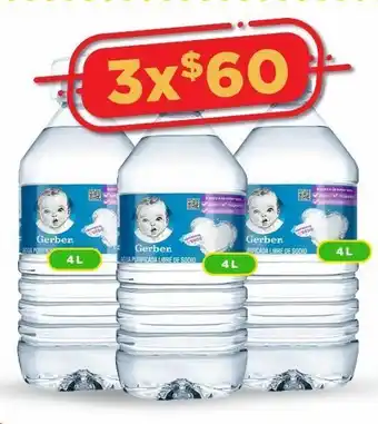 Bodega Aurrerá Agua gerber 4l x3 oferta