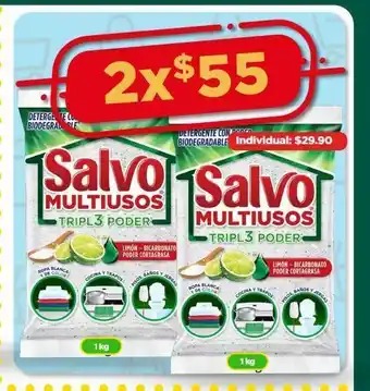 Bodega Aurrerá Detergente salvo kg x2 oferta