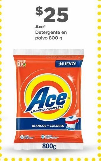 Bodega Aurrerá Detergente en polvo ace 800g oferta