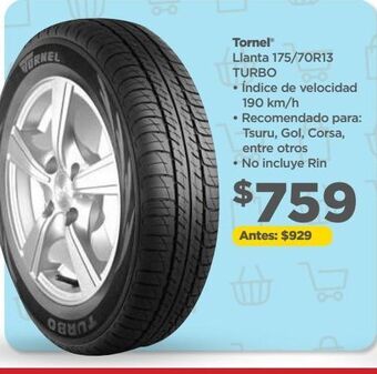 Bodega Aurrerá Llantas tornel oferta