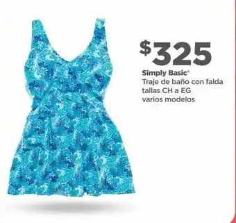 Bodega Aurrerá Traje de baño mujer simply basic oferta