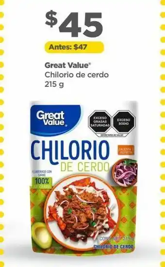 Bodega Aurrerá Chilorio de cerdo 215g great value oferta