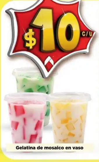 Bodega Aurrerá Gelatina de mosaico en vaso oferta
