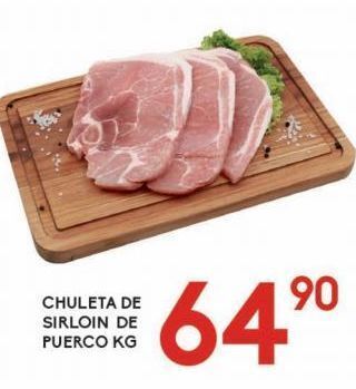 Alsuper Chuleta de sirloin de puerco kg oferta