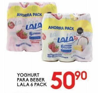 Alsuper Yogurt para beber lala 6pack oferta