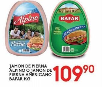Alsuper Jamón de pierna alpino o jamón de pierna americano bafar kg oferta