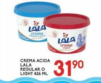 Alsuper Crema acida entera o light lala 426g oferta