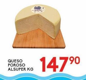 Alsuper Queso poroso alsuper kg oferta