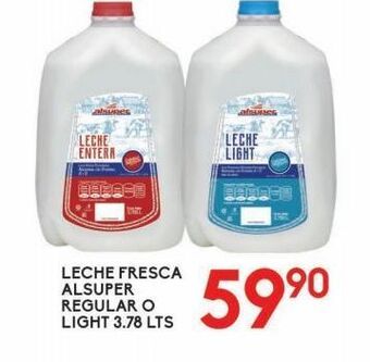 Alsuper Leche fresca alsuper regular o light 3.78l oferta