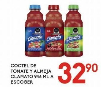 Alsuper Cóctel de tomate y almeja clamato 946ml oferta
