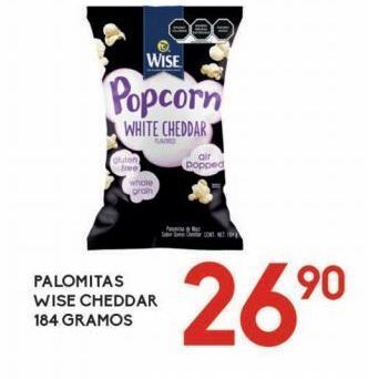 Alsuper Palomitas wise cheddar 184g oferta