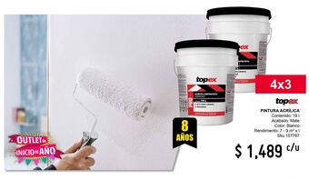 Sodimac Homecenter Pintura acrílica 19 l blanca oferta