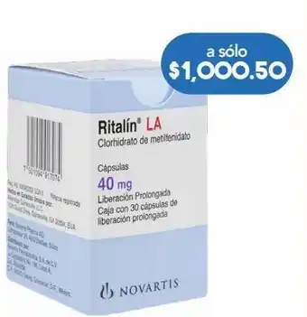 Farmacia San Pablo Ritalín la 40mg 30 cápsulas oferta