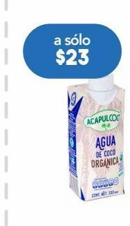Farmacia San Pablo Acapulcoco agua de coco orgánica 330ml oferta
