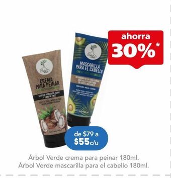 Farmacia San Pablo Árbol verde crema para peinar 180ml. oferta