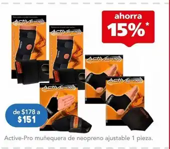 Farmacia San Pablo Active-pro muñequera de neopreno ajustable 1 pieza oferta