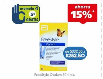 Farmacia San Pablo Freestyle optium 50 tiras. oferta