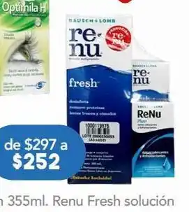 Farmacia San Pablo Renu fresh solución paquete 355ml+60ml+gotas 3 piezas. oferta