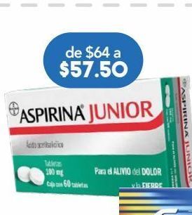 Farmacia San Pablo Aspirina junior 100mg 60 tabletas oferta