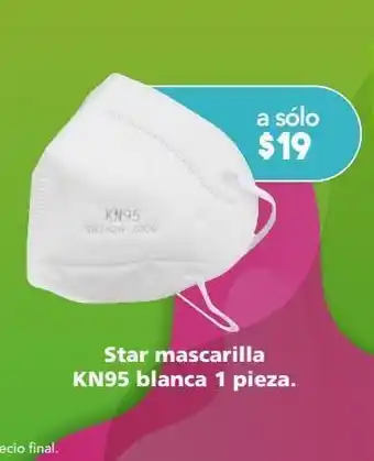 Farmacia San Pablo Star mascarilla kn95 blanca 1 pieza. oferta