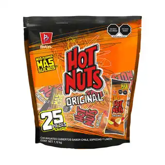Costco Hot Nuts Cacahuates Cubiertos Sabor Chile y Limón 25 pzas de 45 g oferta