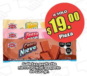 Galletas Gaufrette Nieve Dondé 220g