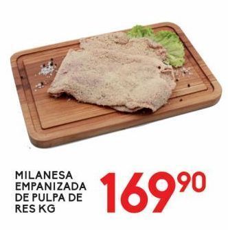 Alsuper Milanesa empanizada de pulpa de res kg oferta