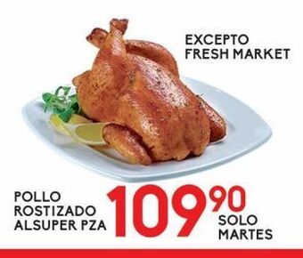 Alsuper Pollo rostizado alsuper pza oferta
