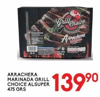 Alsuper Arrachera marinada grill choice alsuper 475g oferta