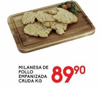 Alsuper Milanesa de pollo empanizada cruda kg oferta
