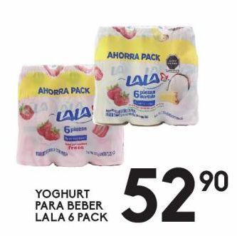 Alsuper Yoghurt para beber lala 6 pack oferta