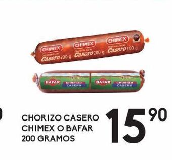 Alsuper Chorizo casero chimex o bafar 200g oferta