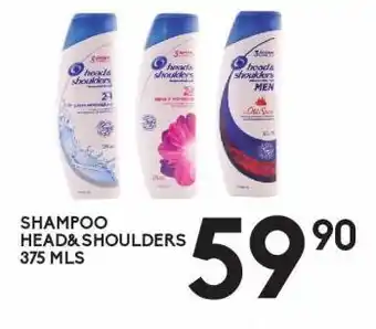 Alsuper Shampoo head & shoulders 375,ñ oferta