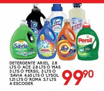 Alsuper Detergente ariel, ace, mas, persil, savia, lysol, roma oferta