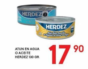Alsuper Atún en agua o aceite herdez 130g oferta