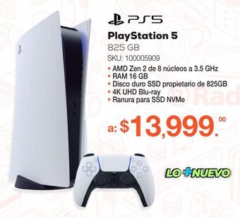 RadioShack Consola playstation 5 / 825 gb ssd / blanco oferta