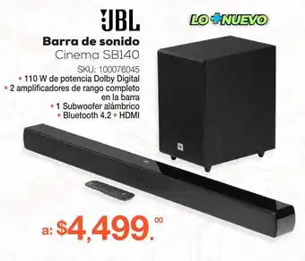 RadioShack Barra de sonido bluetooth con subwoofer jbl cinema sb140 oferta
