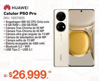RadioShack Celular huawei p50 pro / negro oferta
