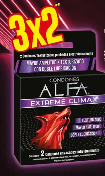 Condón Extreme Climax Texturizado 3 x 2 piezas