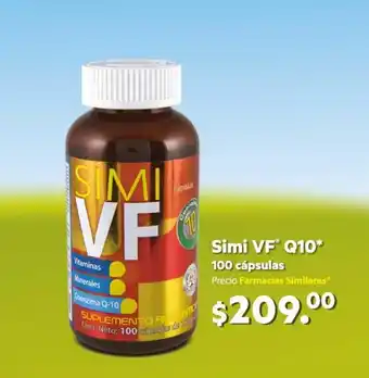 Farmacias Similares Simi VF Q10 100 cápsulas oferta