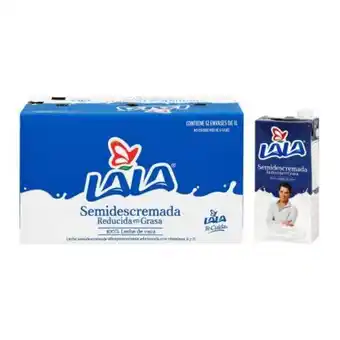 Sam's Club Leche lala semidescremada 12 pzas de 1 l c/u oferta