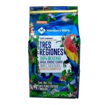 Sam's Club Café tostado y molido member's mark ver-chis-oax 1 kg oferta