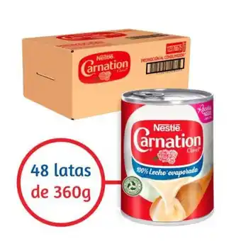 Sam's Club Leche evaporada carnation clavel nestlé 48 pzas de 360 g oferta