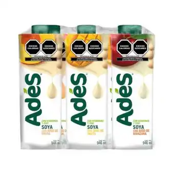 Bebida de soya ades 6 pzas de 946 ml