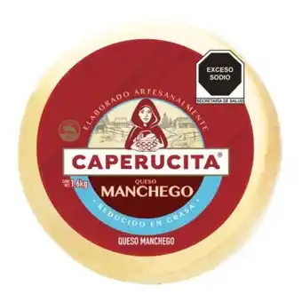 Queso tipo manchego caperucita reducido en grasa 1.6 kg