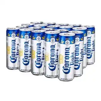 Cerveza clara corona light 24 latas de 355 ml