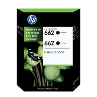 Sam's Club Cartucho de tinta hp 662 negro 2 pzas j3p33bl oferta