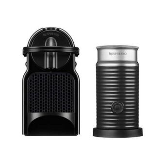 Cafetera nespresso inissia black + aeroccino 3 + 14 cápsulas